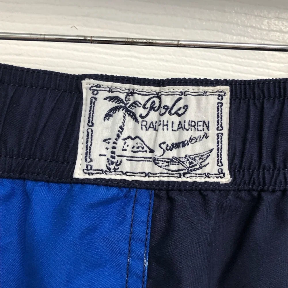 Polo Ralph Lauren Boys Size L 14 16 Colorblock Swim Trunks Bathing Suit Multi